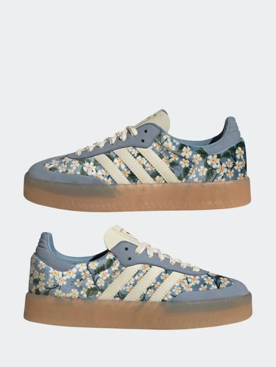 Women's Adidas x Liberty London Sambae 'Blue Cream White' - Picture 3 of 16